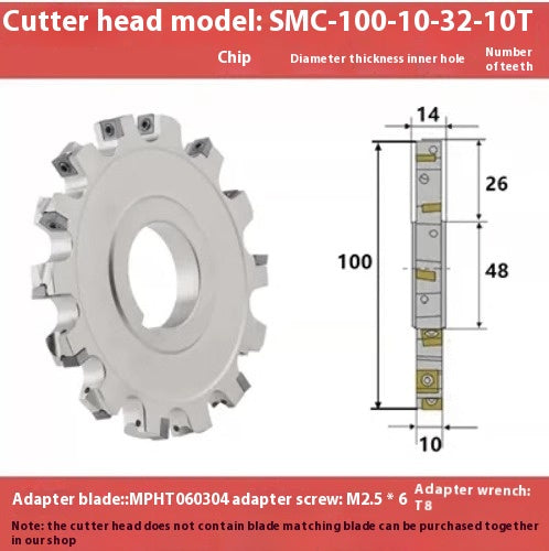 2080-CNC sleeve SMD side and face milling cutterhead CNC indexable chip SMC cutterhead T-slot grooving MPHT06 Shandong Denso Pricision Tools Co.,Ltd.